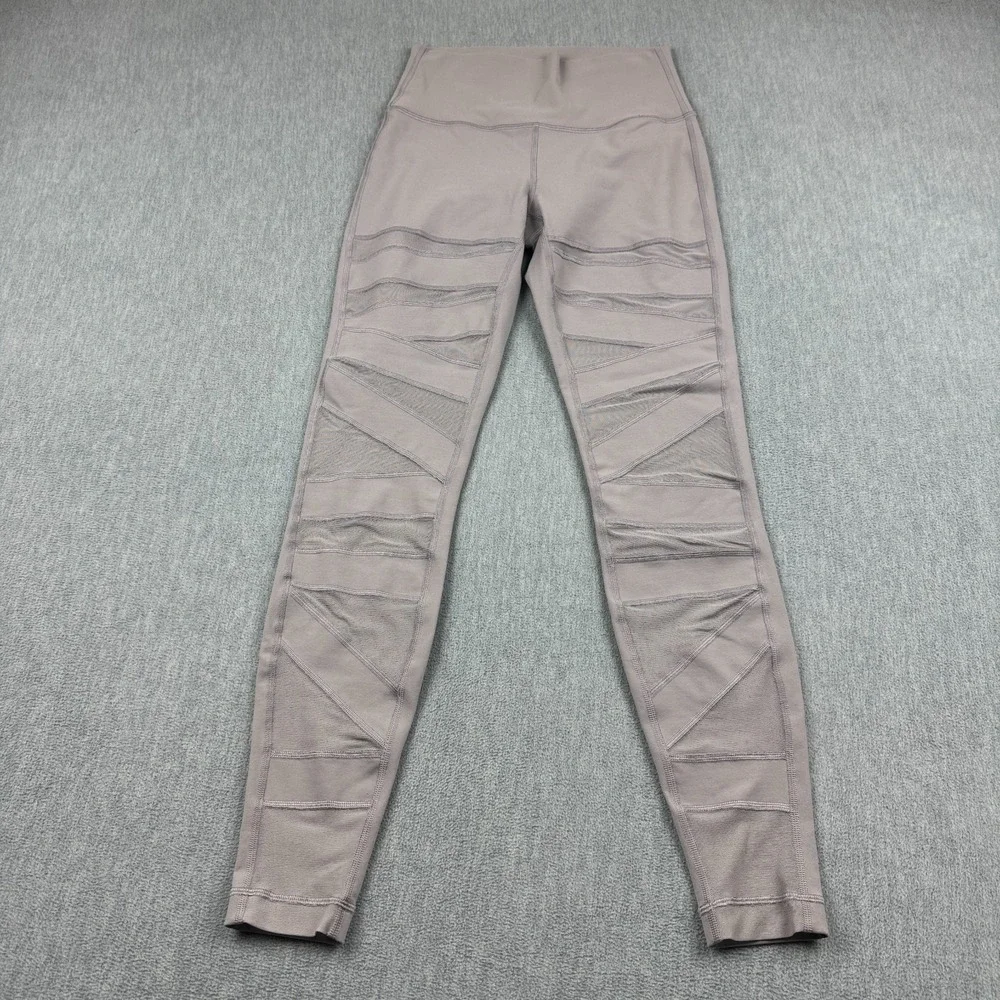 Lululemon Leggings Womens 6 Light Purple Wunder Under High Rise Tech Mesh Pants - Picture 1 of 13